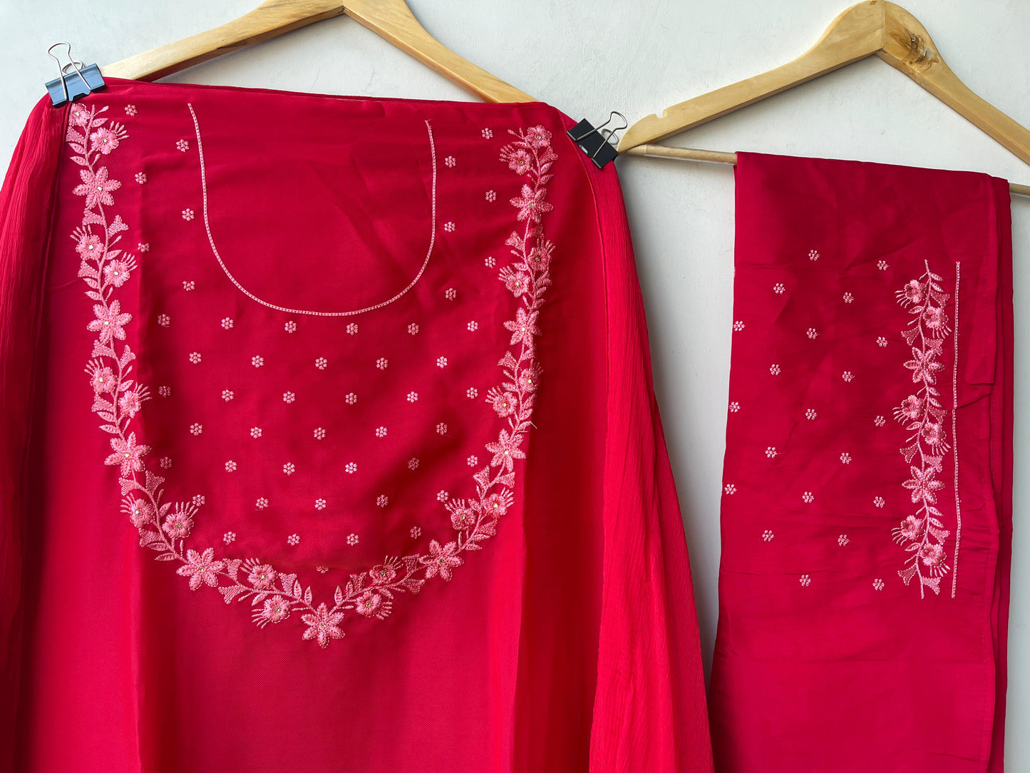 Organza tuile unstitched ladies suit