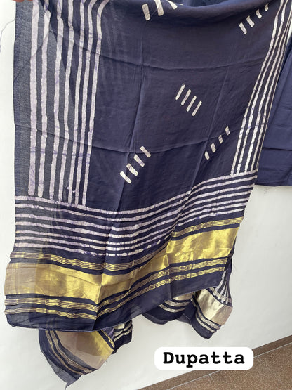 Cotton chanderi unstitched ladies suit Rc19247 (b)