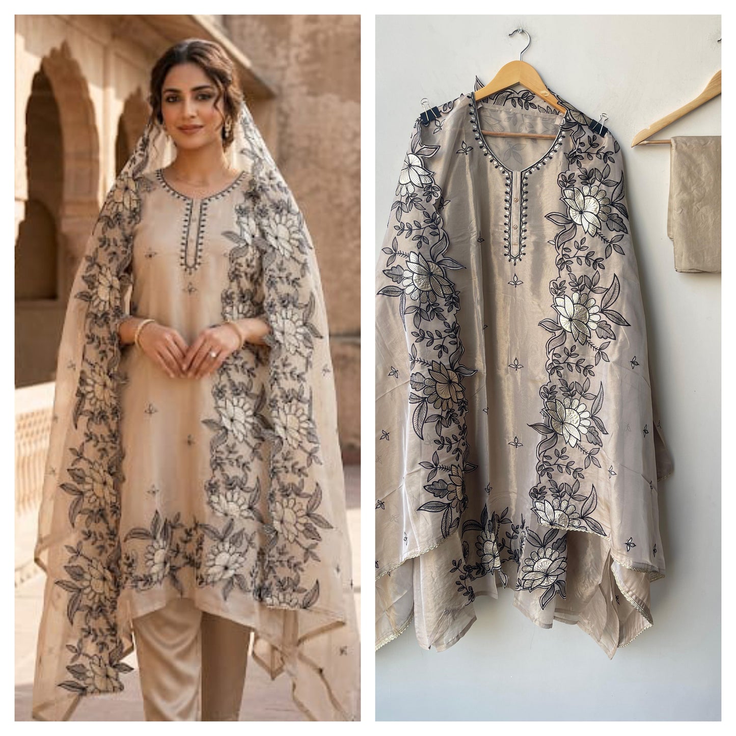 Shimmer silk organza ladies unstitched suit Rc19338