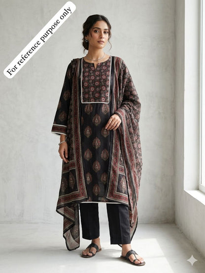 Cotton printed unstitched ladies suit Rc18923