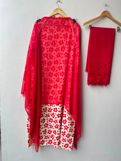 Cotton fabric printed ladies unstitched suit Rc19057