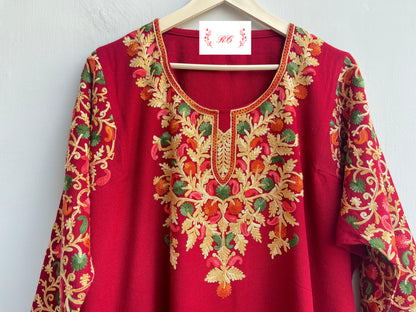 Kashmiri pheron readymade winter ladies coord set Rc18154