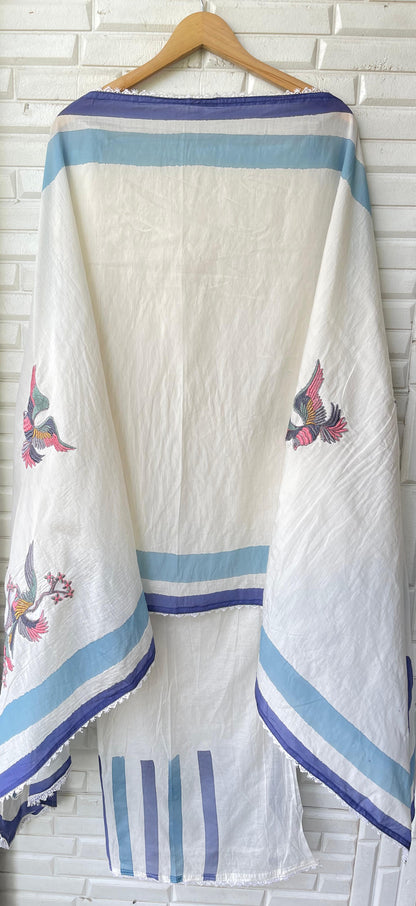 Mul chanderi unstitched ladies suit Rc17325