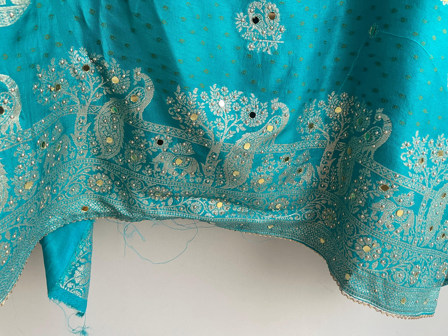 Banarasi silk unstitched ladies suit Rc17840 (b)