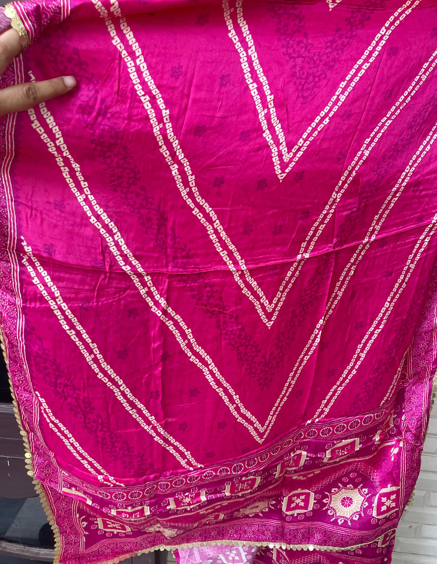 Gajji silk unstitched ladies suit  Rc19288