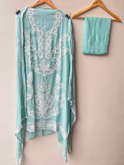Organza Tuile fabric ladies unstitched suit Rc19131 (c)
