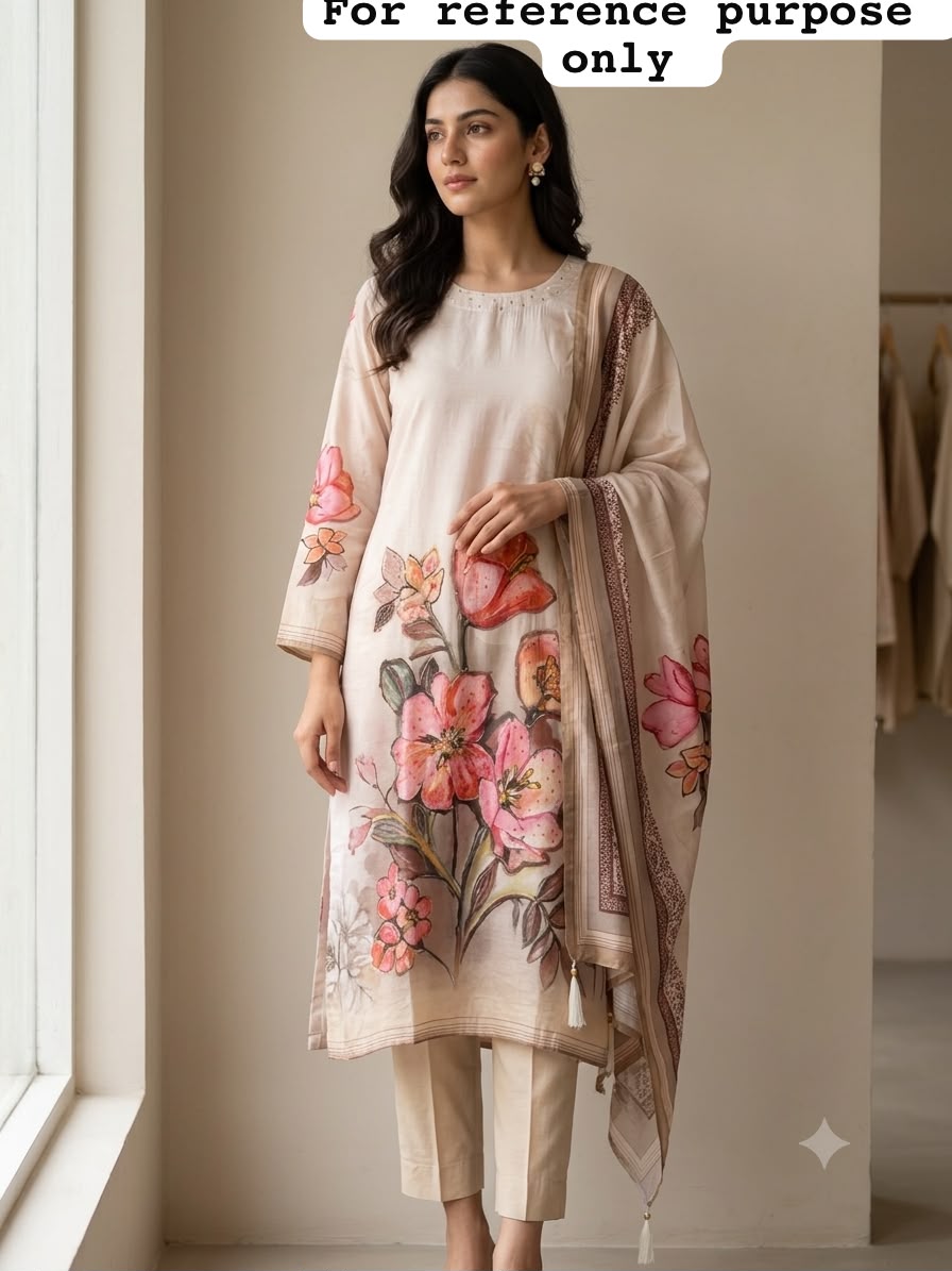 Muslin printed fabric ladies unstitched suit Rc19041