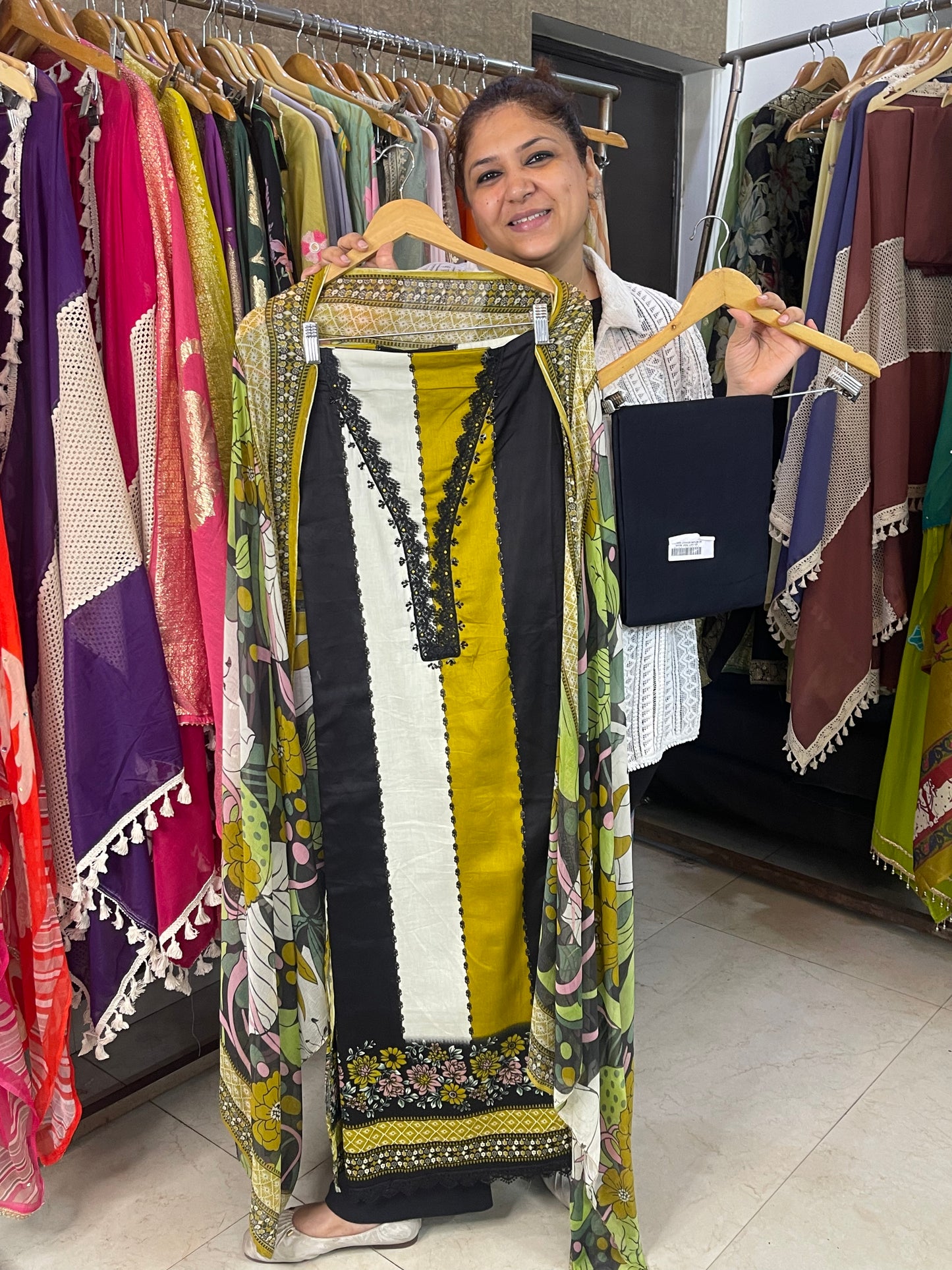 Cotton unstitched ladies suit Rc17463