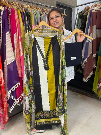 Cotton unstitched ladies suit Rc17463