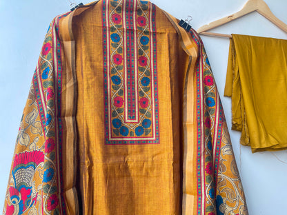Soft Flowy Mul Chanderi Maheshwari Printed Unstitched Suit RC-19018 - Royal Chic by Priti (photo 4)