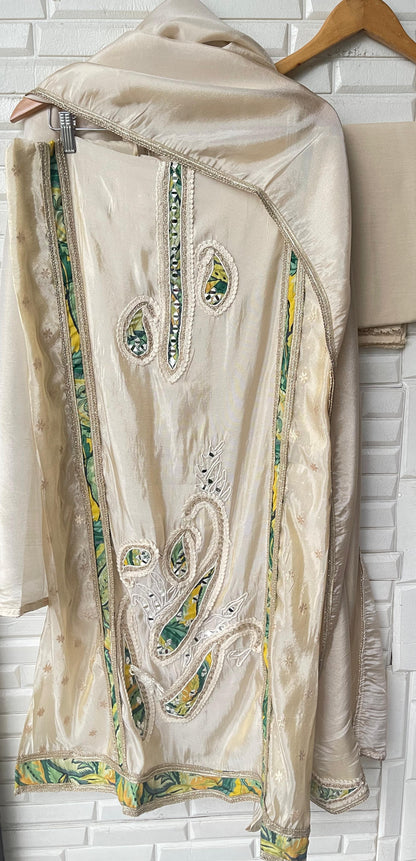 Banarasi shimmer silk unstitched ladies suit Rc17674(b)