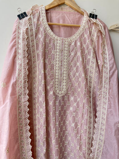 Mul chanderi unstitched ladies suit Rc18834