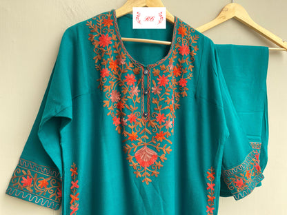 Kashmiri pheron readymade ladies coord set Rc18296