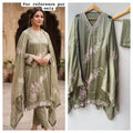 Pure shimmer giraffe silk unstitched ladies suit Rc19170 (b)