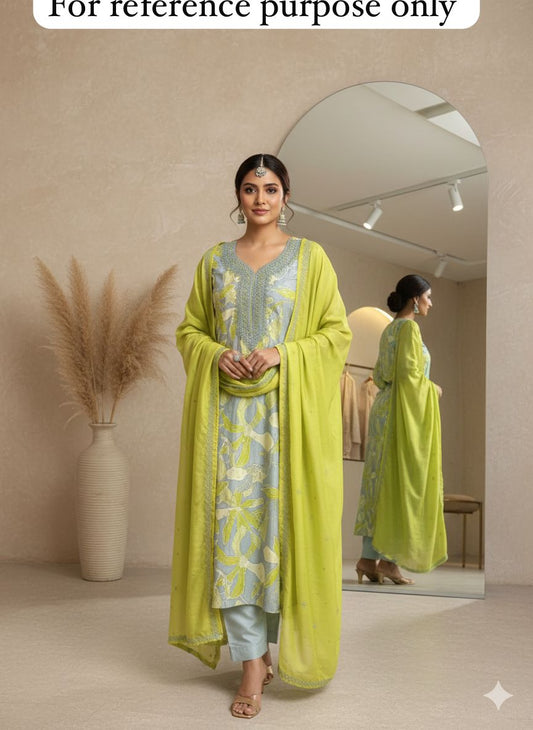 Cotton printed unstitched ladies suit Rc18366