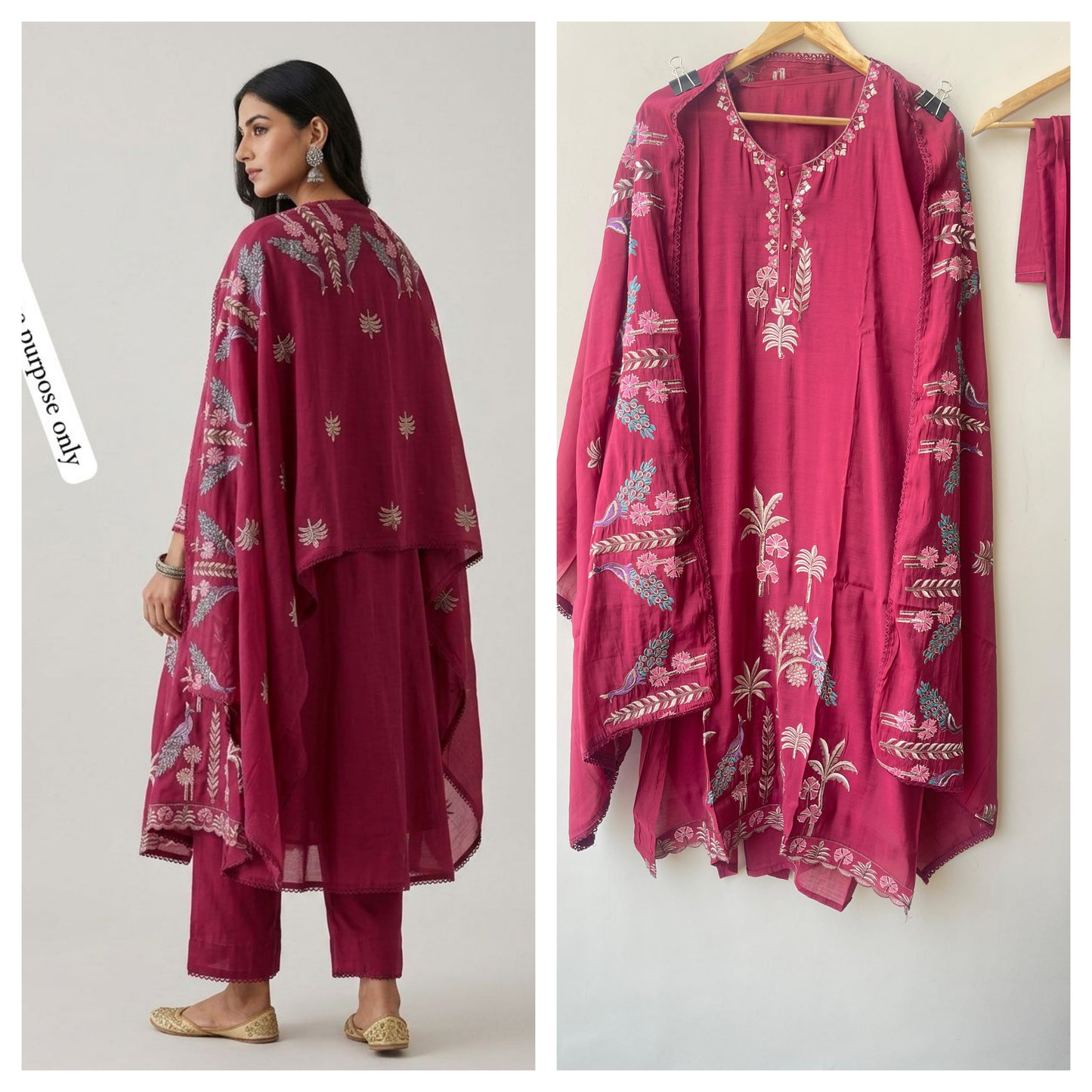 Mul Chanderi Unstitched Ladies Suit RC18890