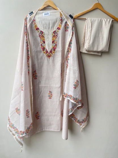 Mul chanderi printed ladies unstitched suit Rc19026 (a)