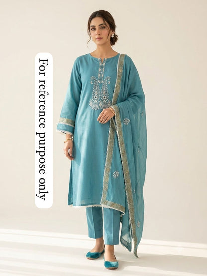 Mul chanderi unstitched ladies suit Rc18953