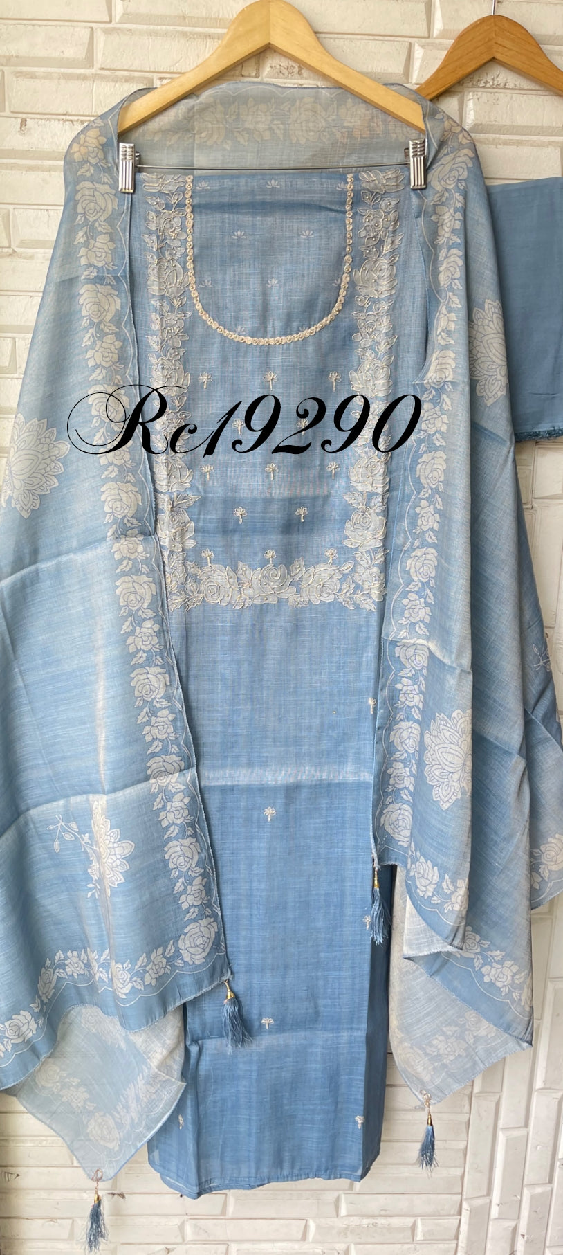 Shimmer self linen printed unstitched ladies suit Rc19290