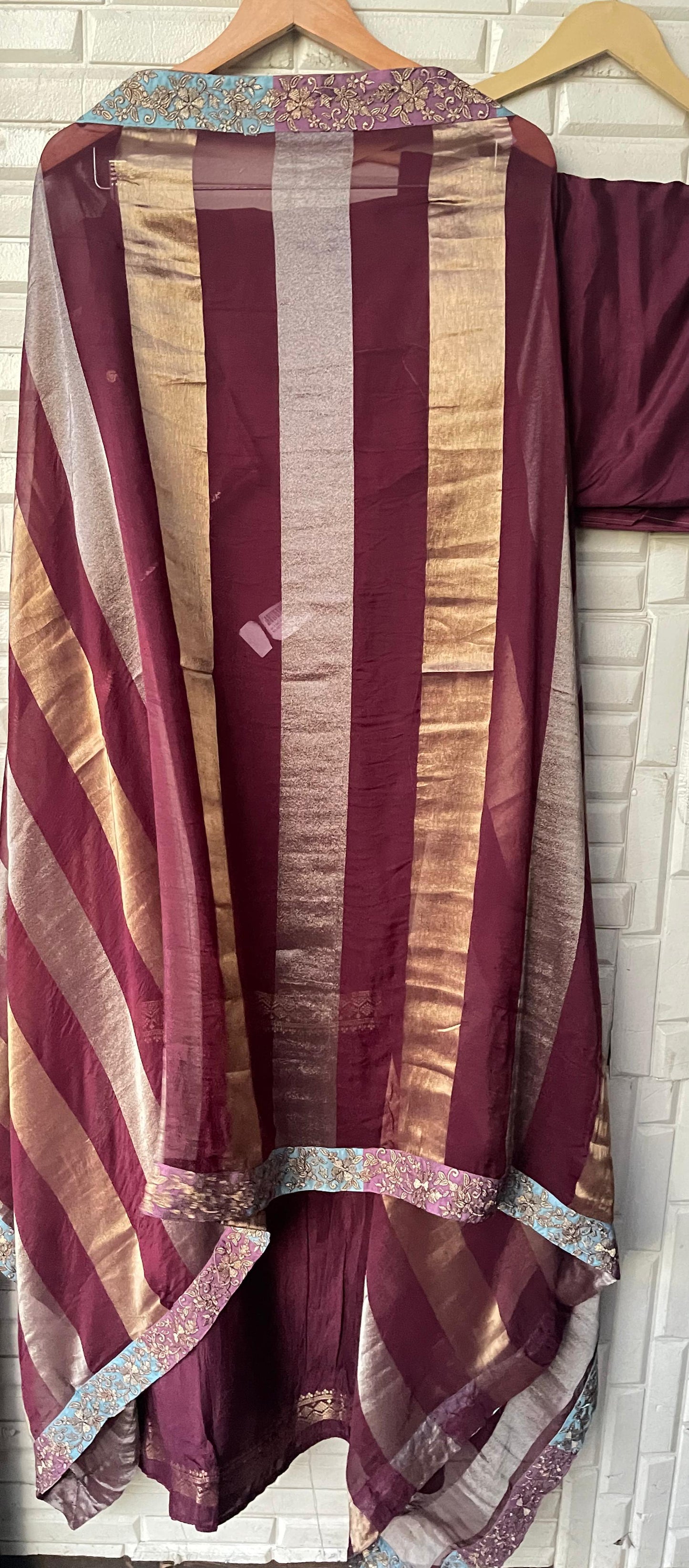 Banarasi tassar silk unstitched ladies suit Rc17722 (b)