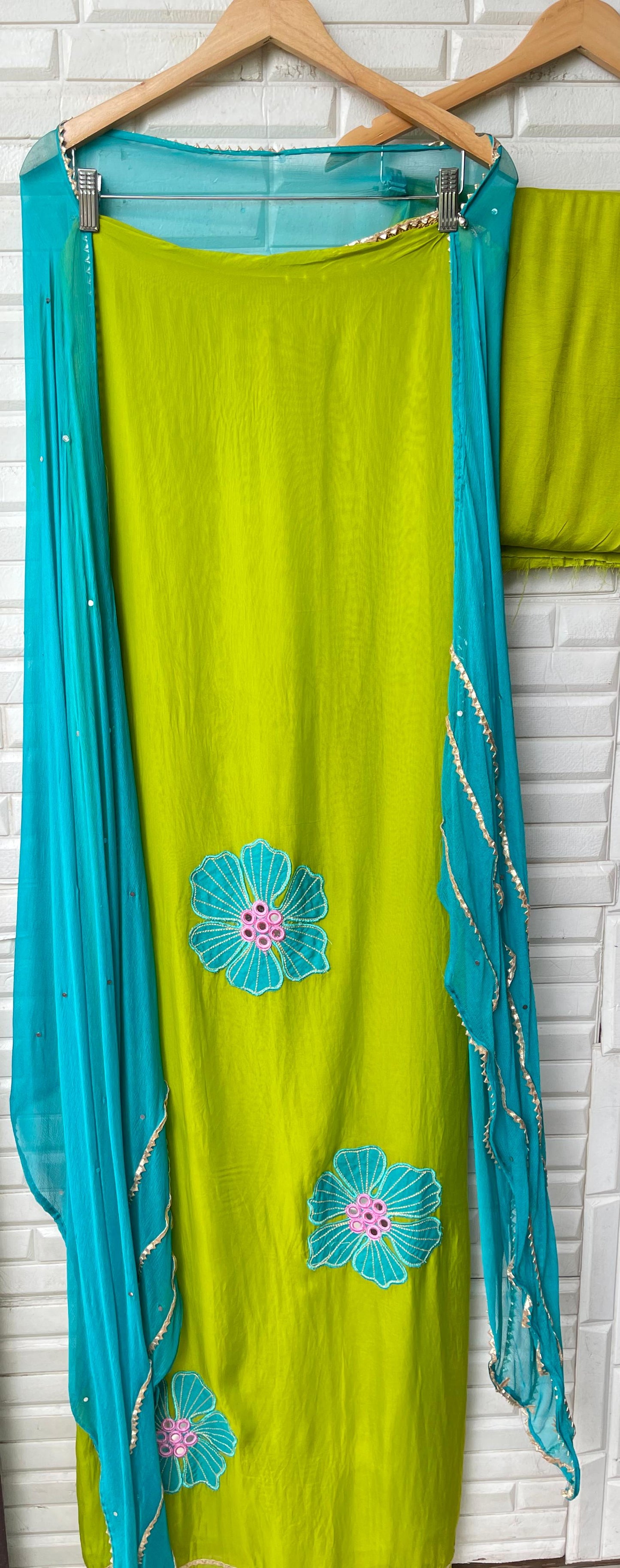 Organza unstitched ladies suit Rc17485