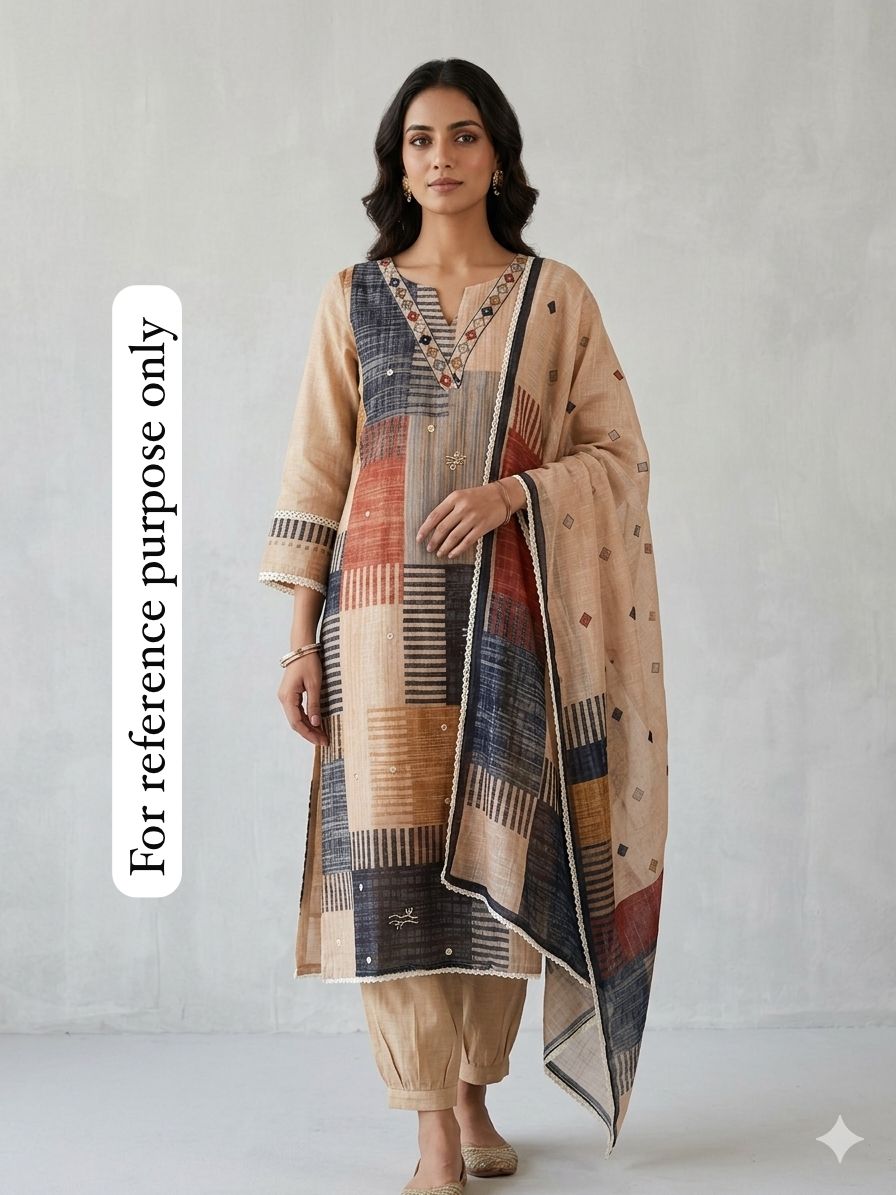 Mul Chanderi Printed Ladies Unstitched Suit RC-18673 – view 2