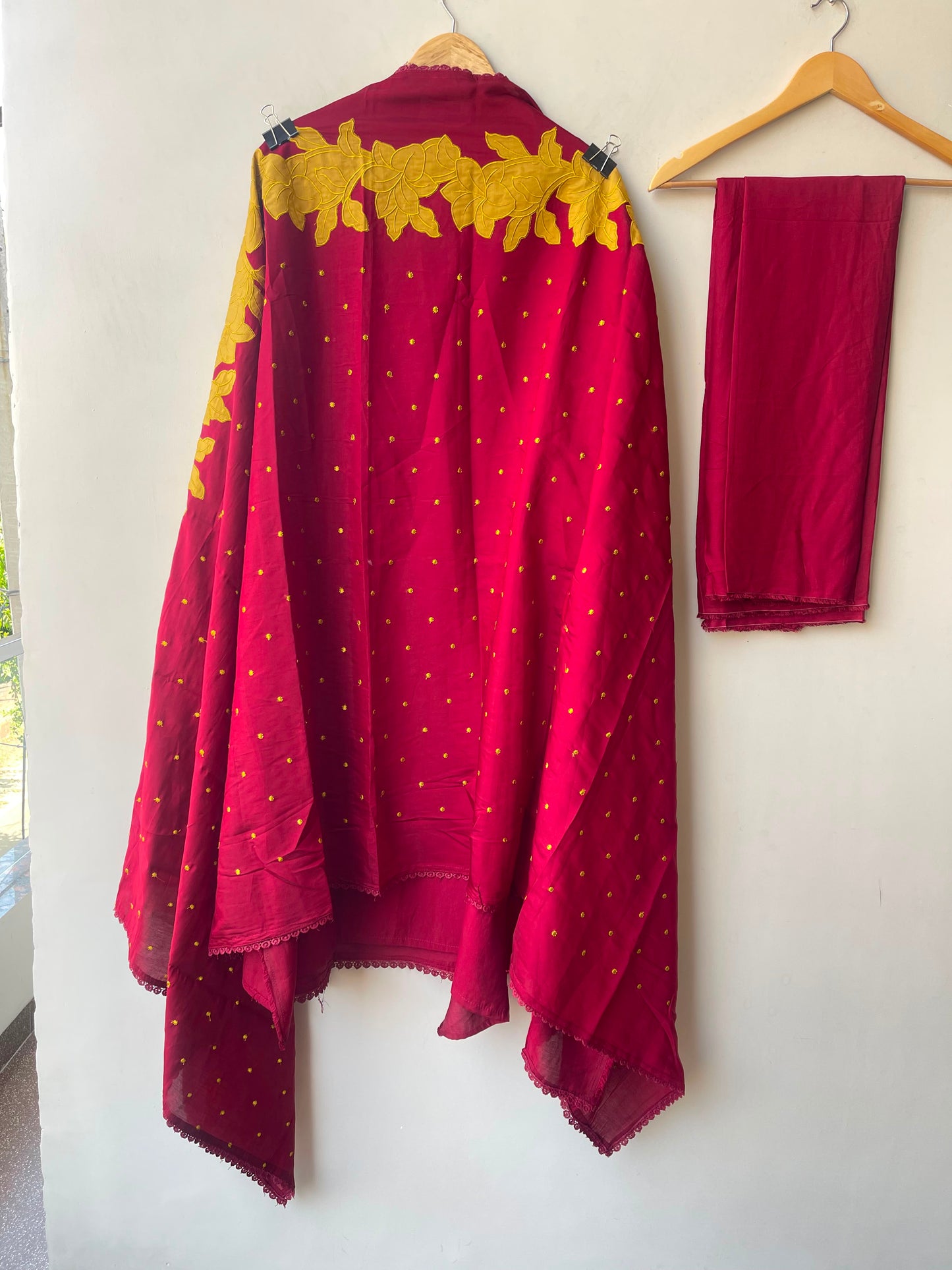 Chanderi cotton unstitched ladies suit Rc19258