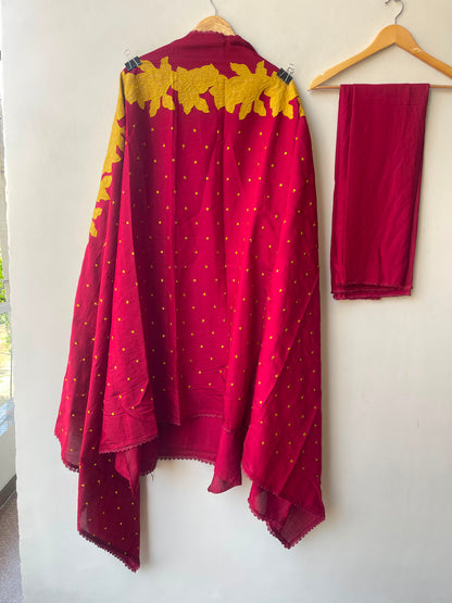 Chanderi cotton unstitched ladies suit Rc19258