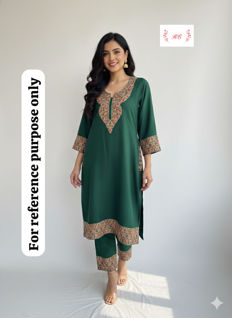 Kashmiri kadai pheron ladies readymade coord set Rc18886