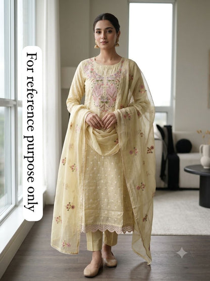 Mul chanderi unstitched ladies suit Rc18954
