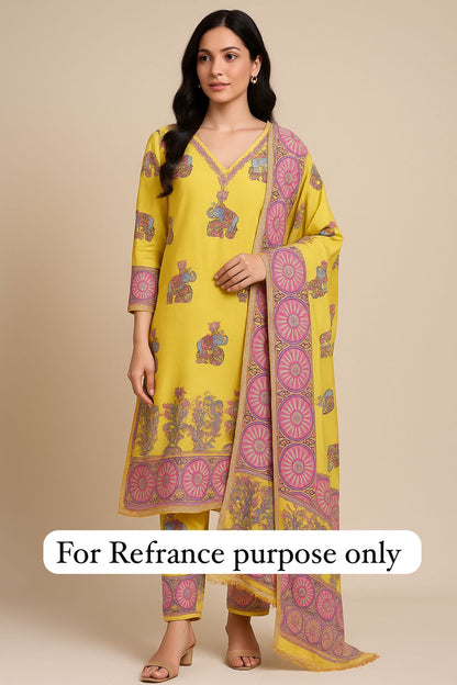 Silk unstitched ladies suit Rc17743