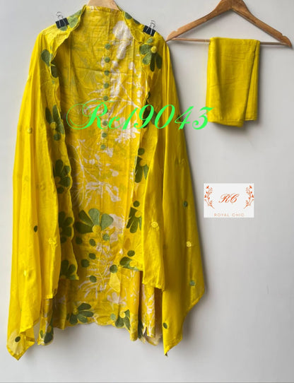 Cotton printed unstitched ladies suit Rc19043