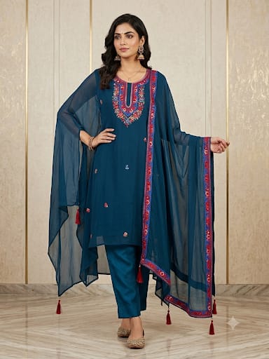 Georgette unstitched fabric ladies suit Rc19331 (b)