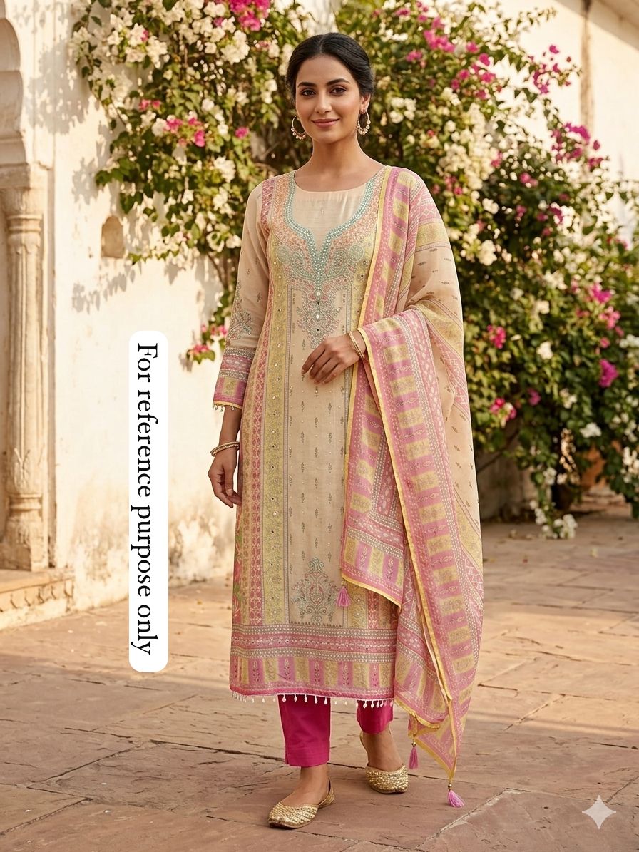 Organza Printed Unstitched Ladies Suit RC-18570 – view 2