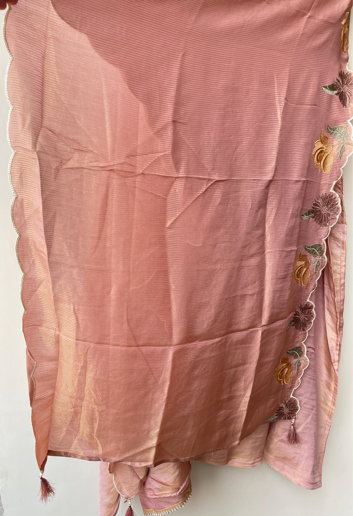 Soft shimmer silk unstitched ladies suit Rc18927