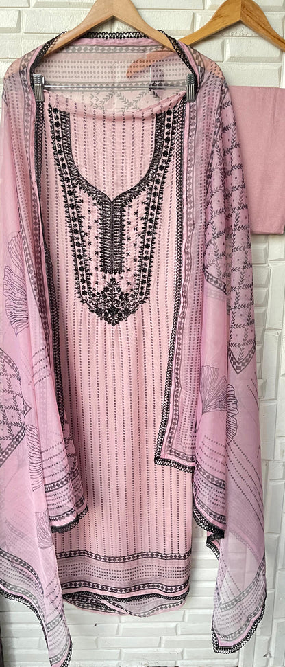 Organza unstitched ladies suit Rc17515  (a)