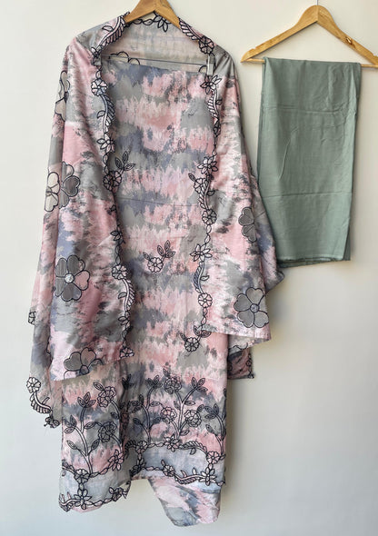 Cotton Silk Printed Unstitched Ladies Suit RC-18650