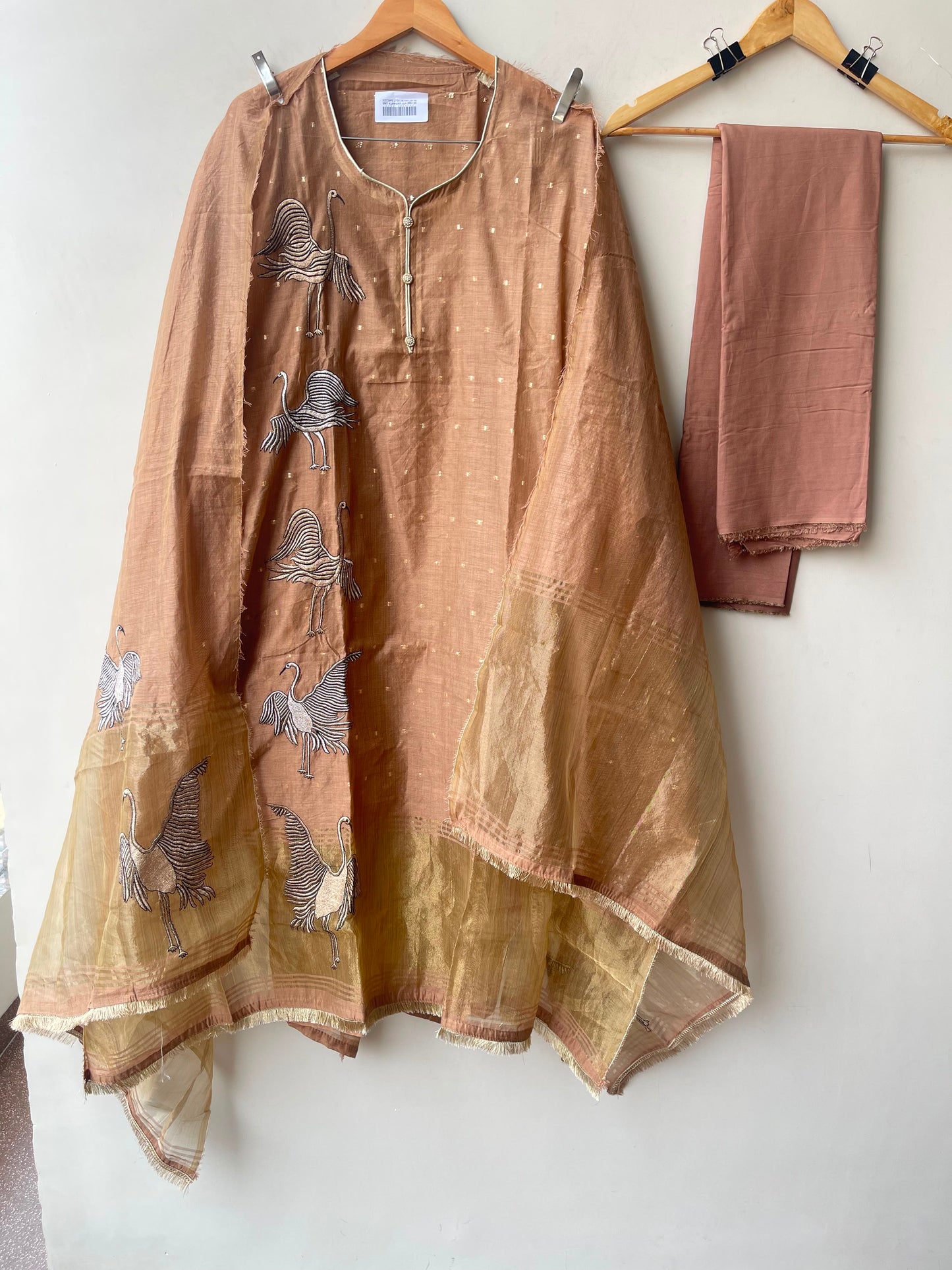 Banarasi shimmer mul chanderi unstitched ladies suit Rc19263 (a)