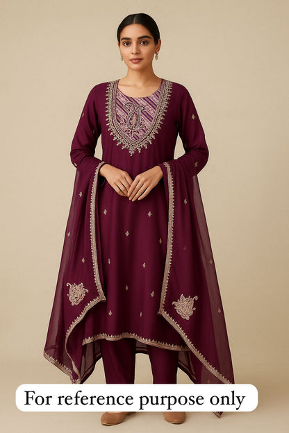 Tassar silk unstitched ladies suit Rc17793