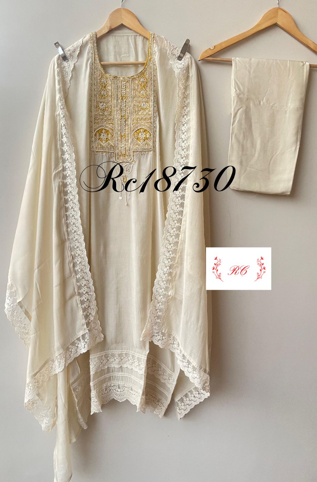 Mul Chanderi Unstitched Ladies Suit RC18730 – view 3