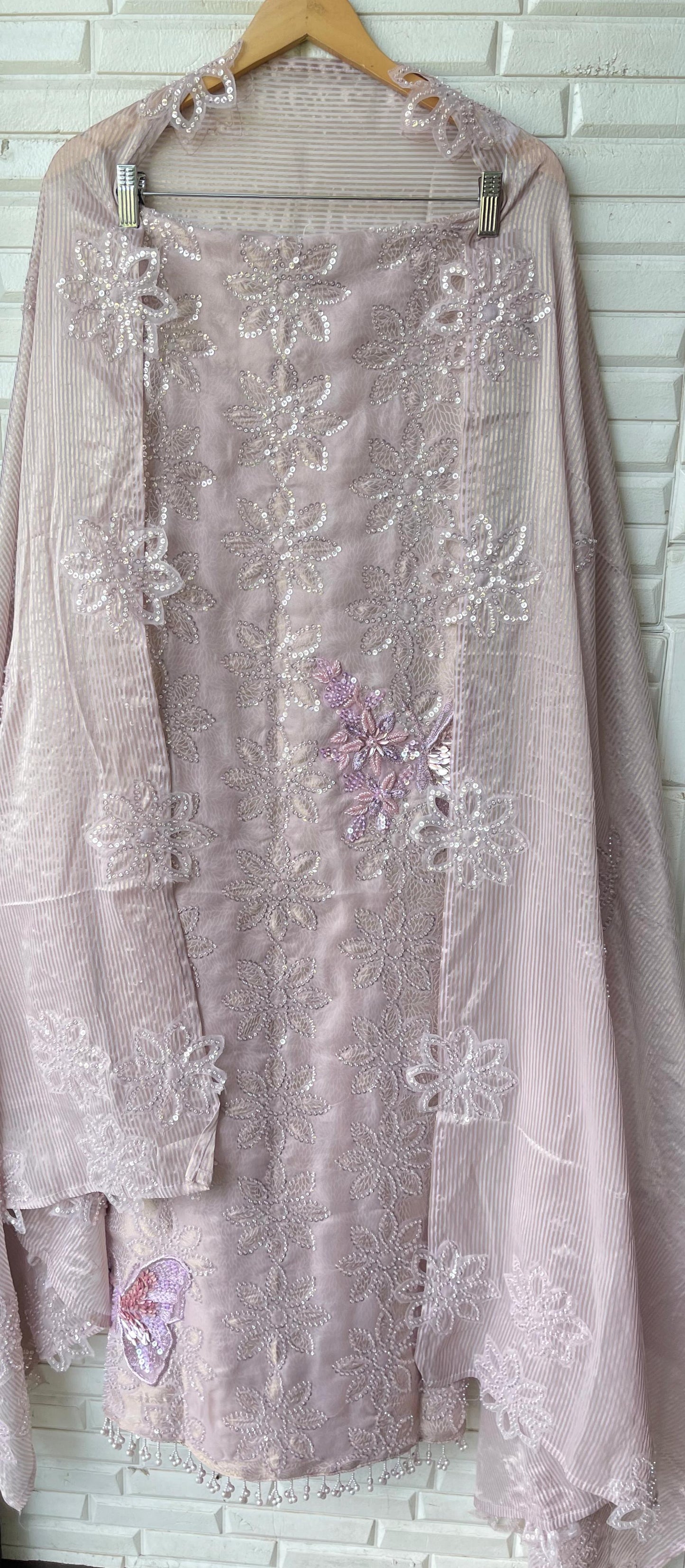 Pure brocade self banarasi shimmer silk unstitched ladies suit Rc17747 (c)