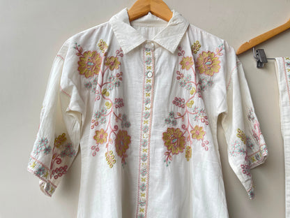 Soft cotton printed stitched ladies coord set Rc19197