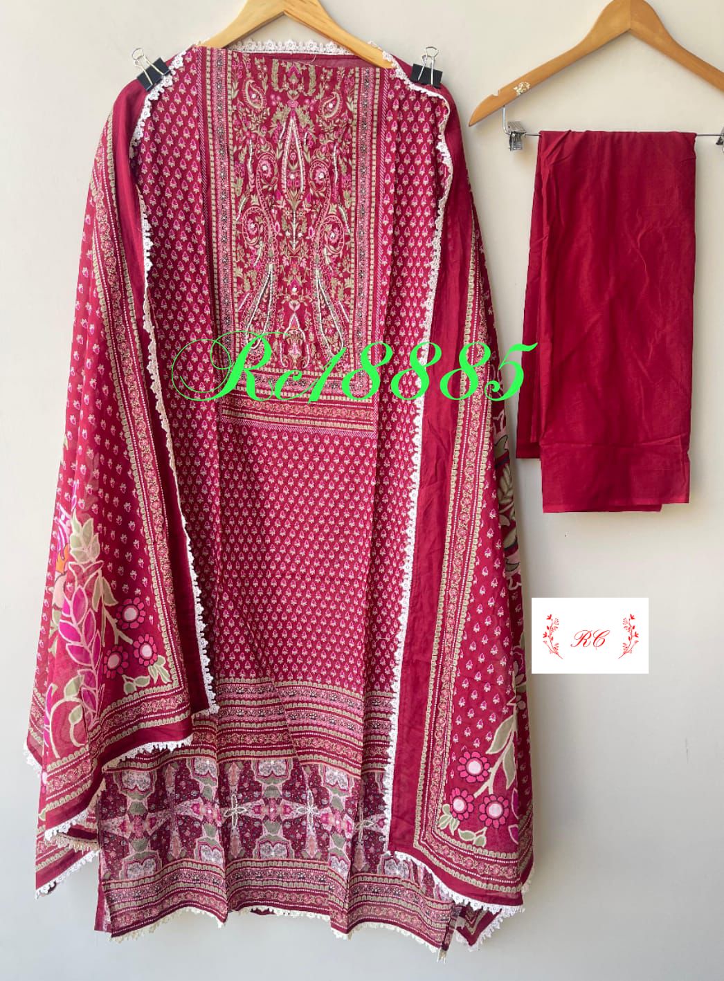 Mul Chanderi Unstitched Ladies Suit RC-18885 – view 2