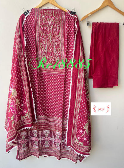 Mul Chanderi Unstitched Ladies Suit RC-18885 – view 2