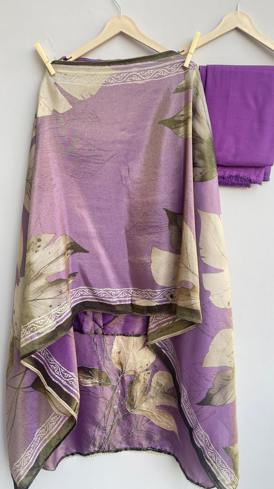 Shimmer silk unstitched ladies suit Rc17914