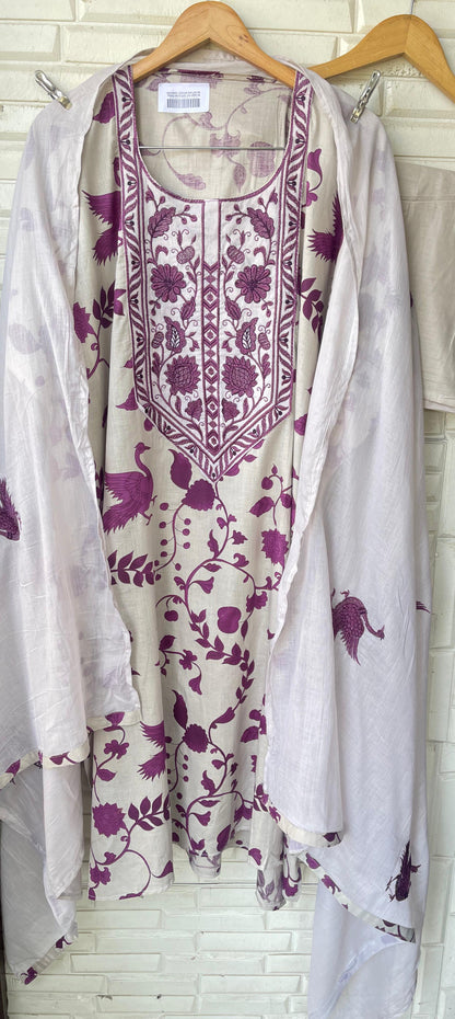 No lining cotton unstitched ladies suit Rc18414 (a)