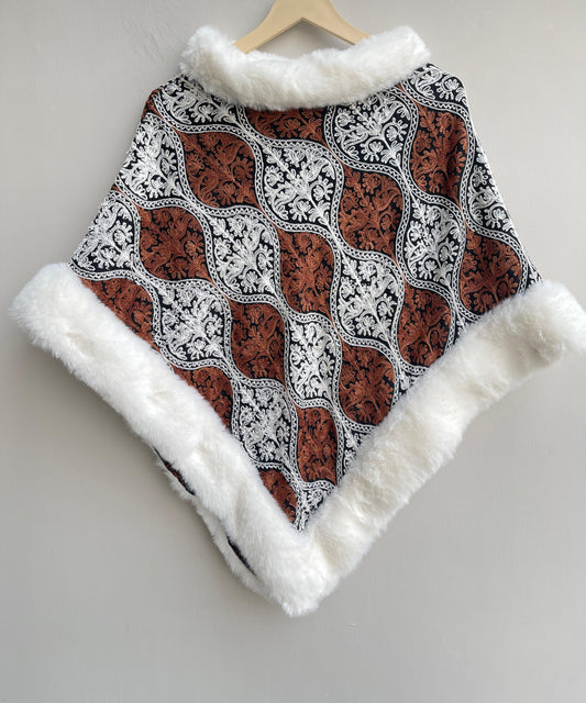 Kashmiri kadai freesize ladies poncho