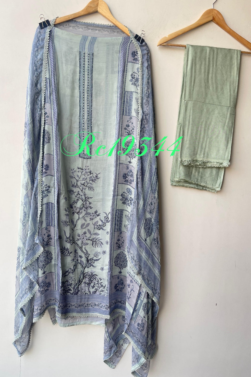 Organza Tuile printed ladies unstitched suit Rc19344