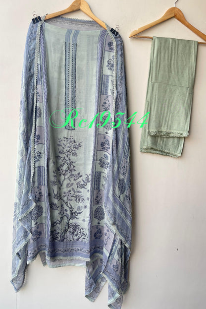 Organza Tuile printed ladies unstitched suit Rc19344