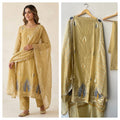 Banarasi shimmer silk printed unstitched ladies suit Rc19333 (b)
